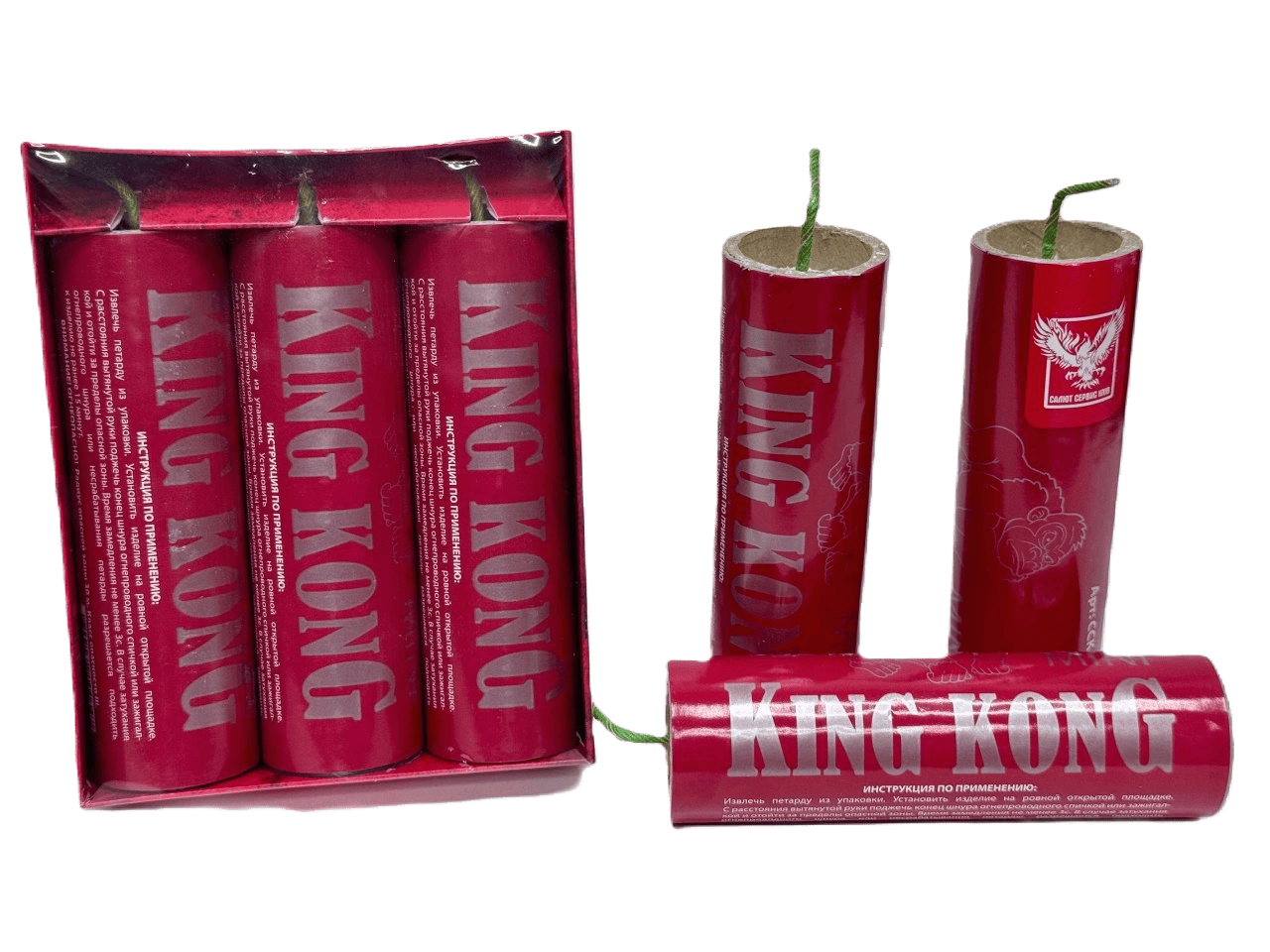 Петарды "Mini KING KONG" ССК 034 — крупные фитильные петарды с громким хлопком